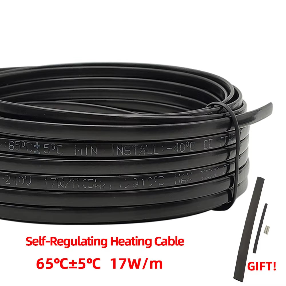 Best Sale 220V 230V 240V No Need Controller Water-Proof Self Regulating Heating Cable, Prevent Pipe Freeze Heat Trace System