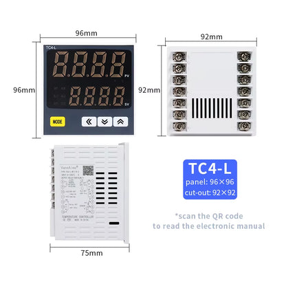 Thermostat Digital Temperature Controller 220V AC PT100 K J Input TC4S TC4H TC4L TC4M PID Temp Control Thermoregulator 1300℃