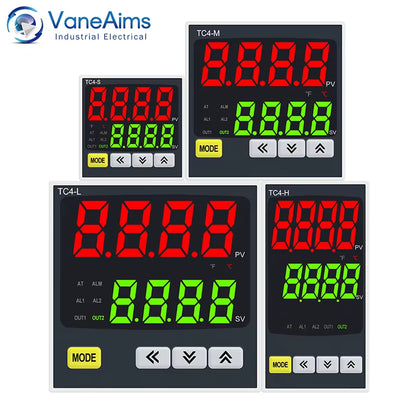 Thermostat Digital Temperature Controller 220V AC PT100 K J Input TC4S TC4H TC4L TC4M PID Temp Control Thermoregulator 1300℃