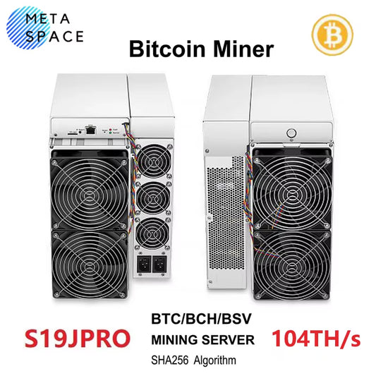 Bitcoin Miner Antminer S19J Pro 104Th/S 3068W BTC Mining SHA-256 Asic Antminer BTC Miner S19J Pro Better than Antminer S19 T19