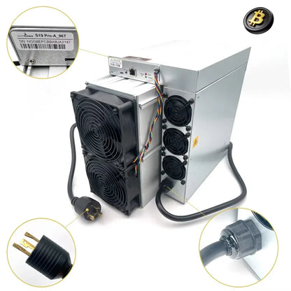 Bitmain Antminer S19J Pro 104Th/S SHA-256 Bitcoin Miner29.5J/Th Ultra-Low Power in Stock with PSU Fast Shipping