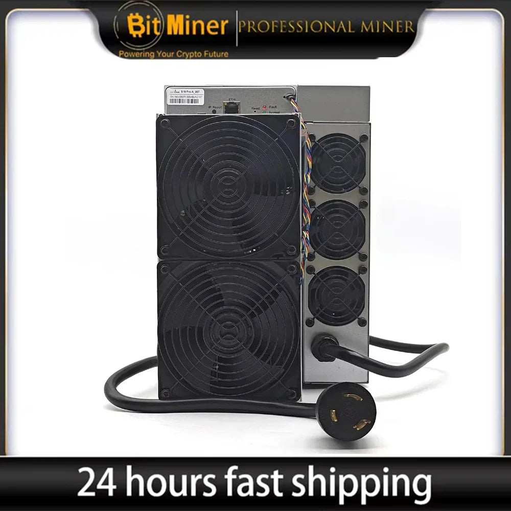 Bitmain Antminer S19J Pro 104Th/S SHA-256 Bitcoin Miner29.5J/Th Ultra-Low Power in Stock with PSU Fast Shipping